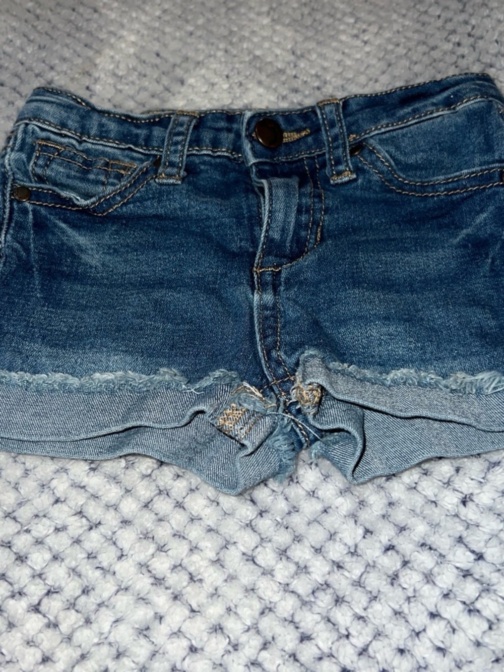 Joe's Jeans Blue Denim Rolled-Hem Shorts